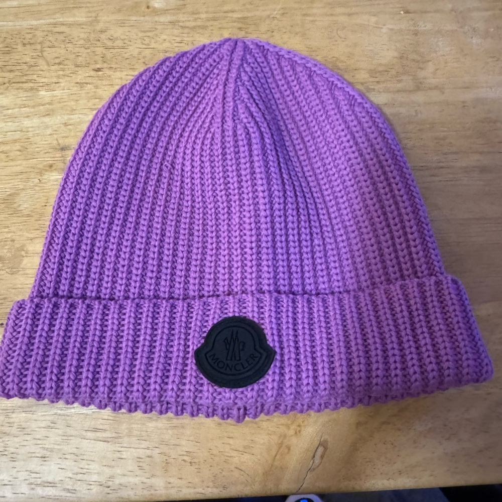 Moncler Purple Knit Beanie